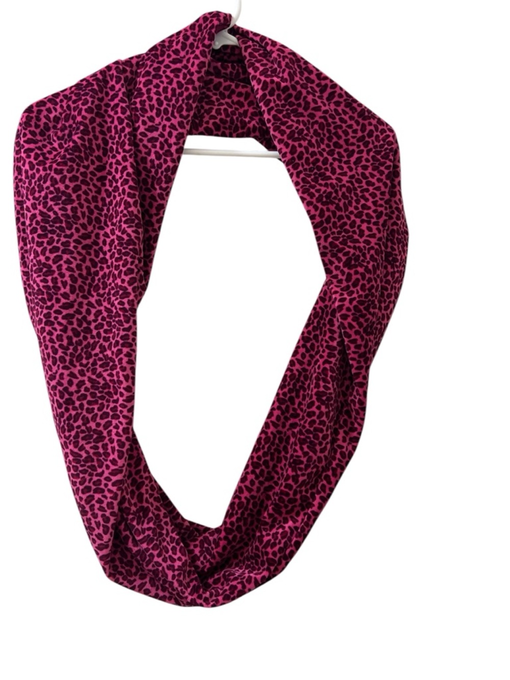 Pink Leopard Print Infinity Scarf - Women's Accessory